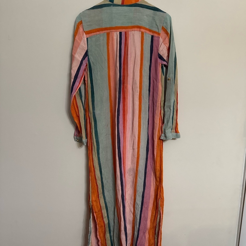 Soft Surroundings Striped Aruba Caftan boho Dress. resortwear size XS - Picture 6 of 6